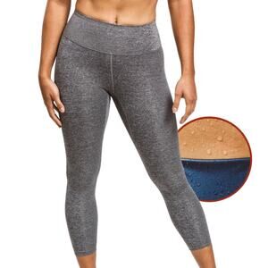 Sweat Shaper Sauna Leggings Womens Large Gray High Waist Compression Pants